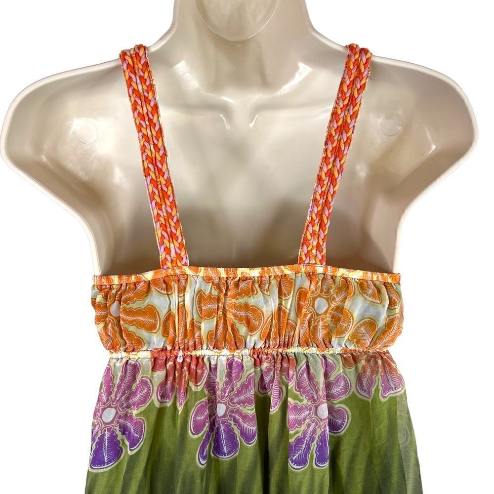 100% Silk Maxi Dress by ANNA SOPHIA Sleeveless Size Small - Picture 8 of 13